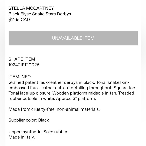 Excellent condition Stella McCartney Elyse Derby Platform Shoes - Picture 3 of 8